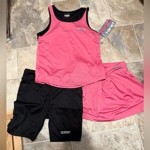 Hind Vibrant Pink and Black Kids Set